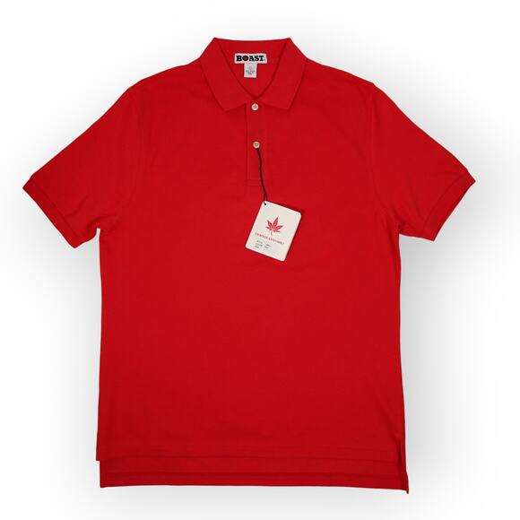 BOAST USA Men Large Blank Core Classic Pique Polo Red NWT - Picture 10 of 10